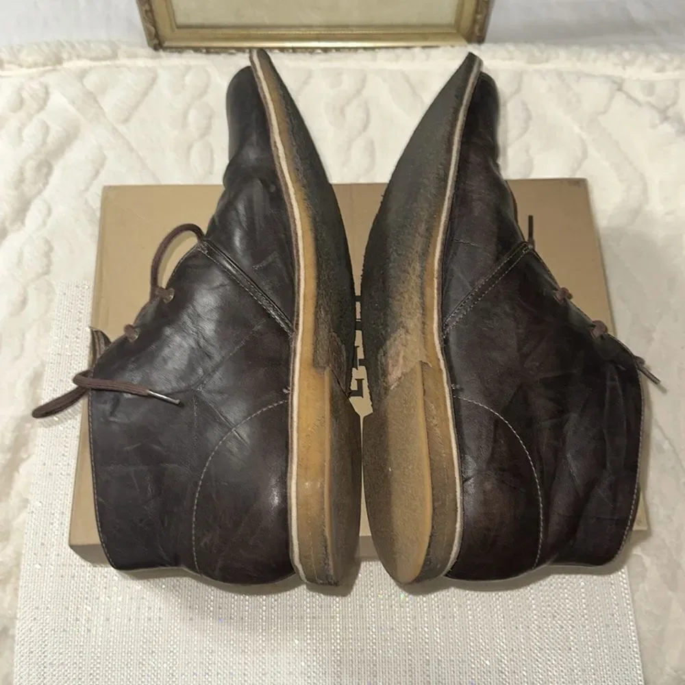 UGG 15 Men’s Leighton 3275 M Chocolate Brown Tan Soles Leather Twinsole Boots